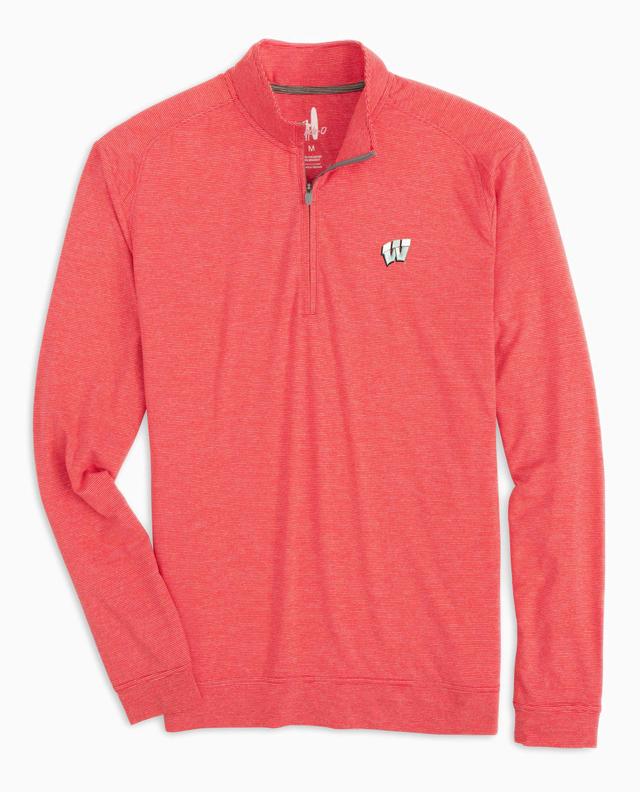 Wisconsin Vaughn Striped Performance 1/4 Zip Product Image