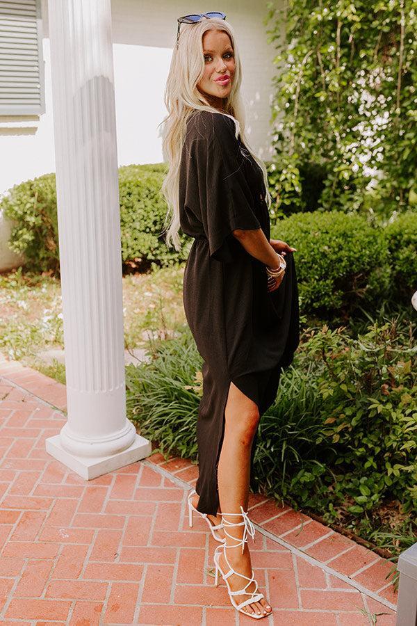 Tulum Vacay Maxi Dress in Black Product Image