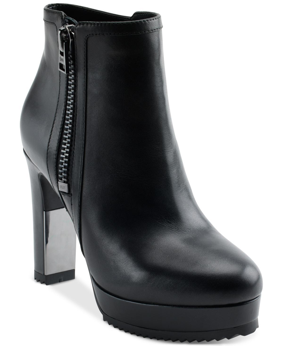 Dkny Womens Liana Zipper Platform Ankle Booties Product Image