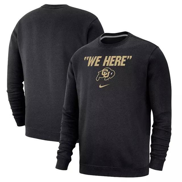 Mens Nike Black Colorado Buffaloes We Here Club Fleece Pullover Sweatshirt Product Image