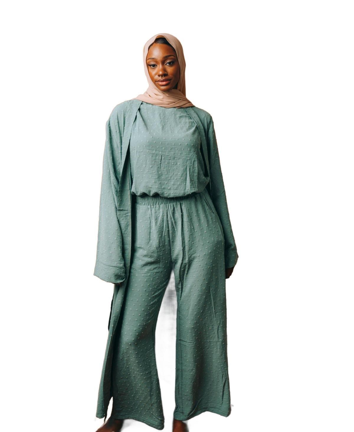 Urban Modesty Womens Four Piece Abaya Pant Set Product Image