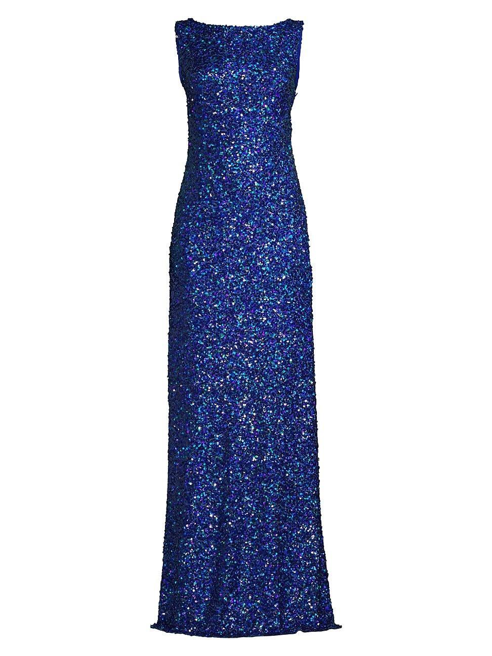 Womens Mariah Open-Back Sequin Gown Product Image