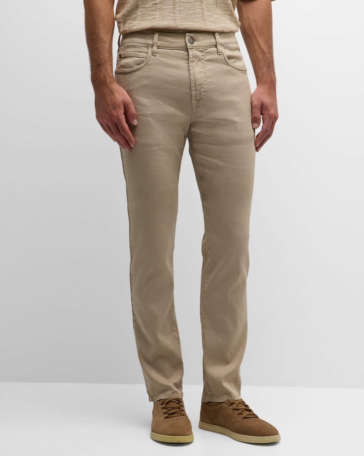 Mens Quarona Linen-Cotton 5-Pocket Pants Product Image