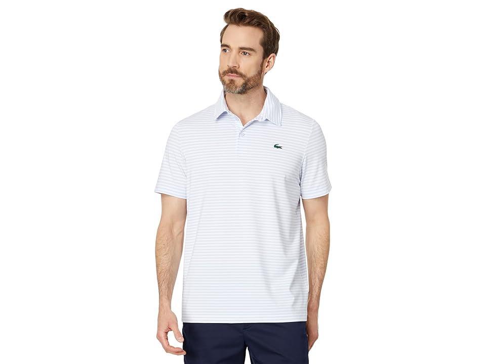 Lacoste Mens Short Sleeve Striped Performance Polo Shirt - S14 Alice Product Image