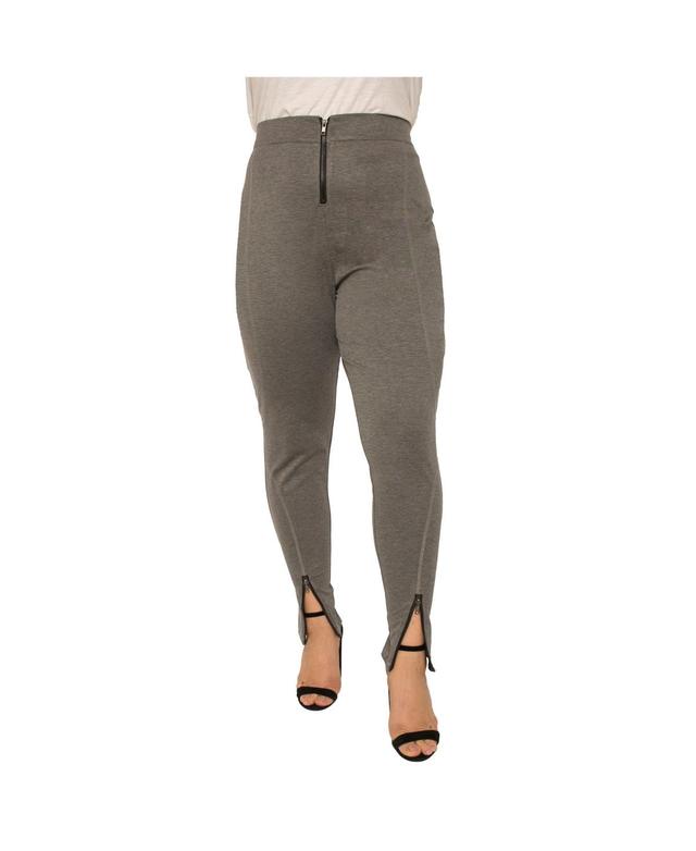 Womens Plus Size High Rise Ponte Knit Premium Legging Product Image