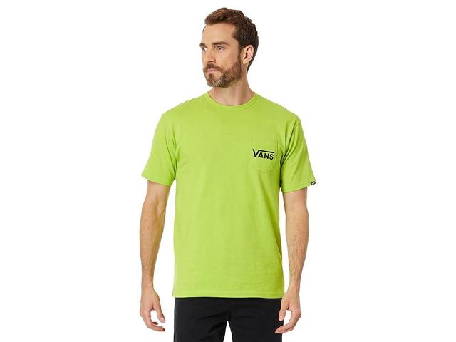 Vans Off The Wall Classic Back Short Sleeve Tee (Lime Green/Black) Men's Clothing Product Image