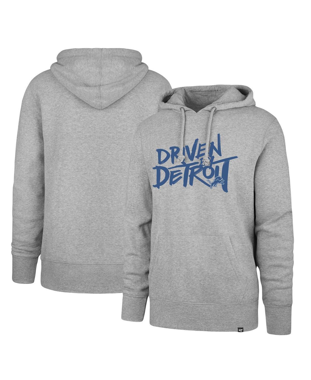 Mens 47 Brand Gray Detroit Lions Driven by Detroit Pullover Hoodie Product Image