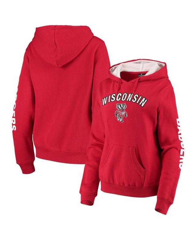 Womens Red Wisconsin Badgers Loud and Proud Pullover Hoodie Product Image