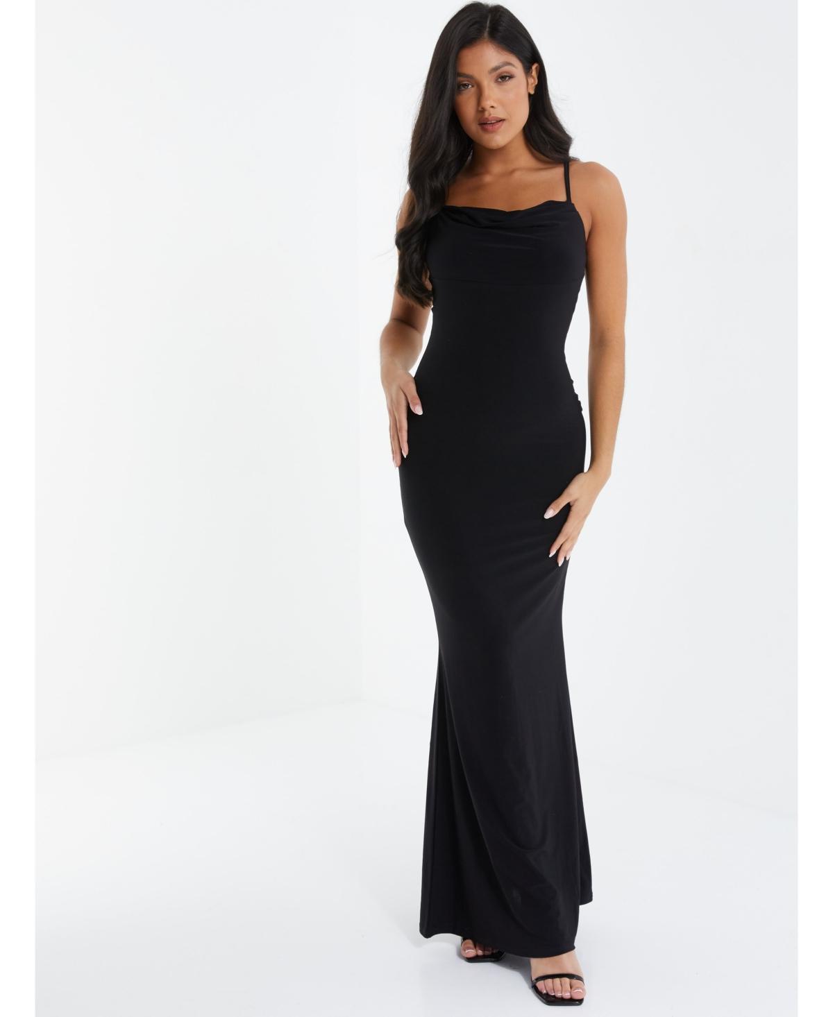 Quiz Womens Ity Cowl Maxi Dress Product Image