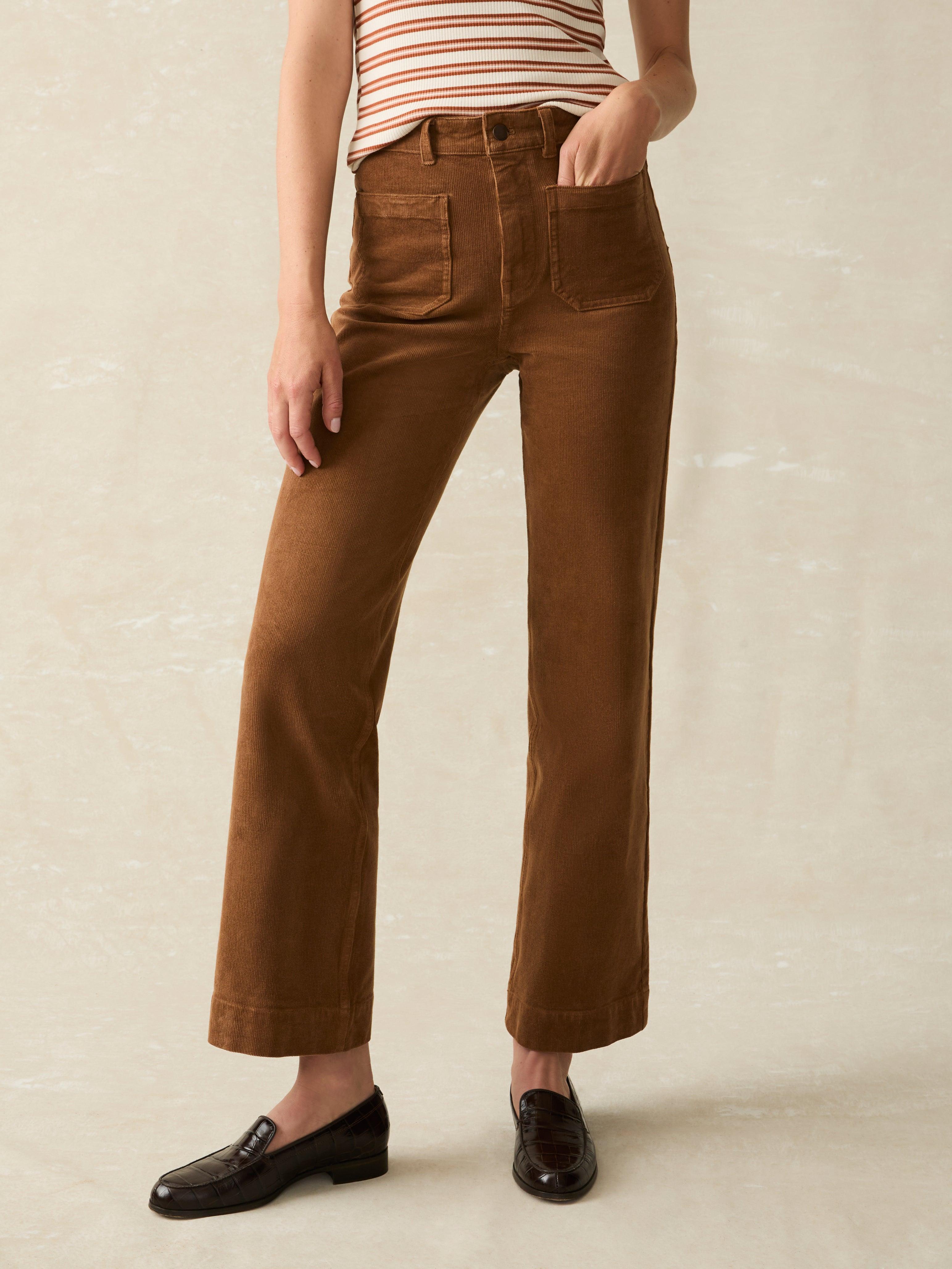 Softstretch Cord Patch Pocket Pant - Cord Brown Female Product Image