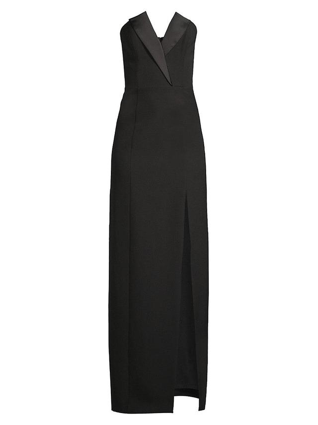 Womens Crepe Strapless Column Gown Product Image