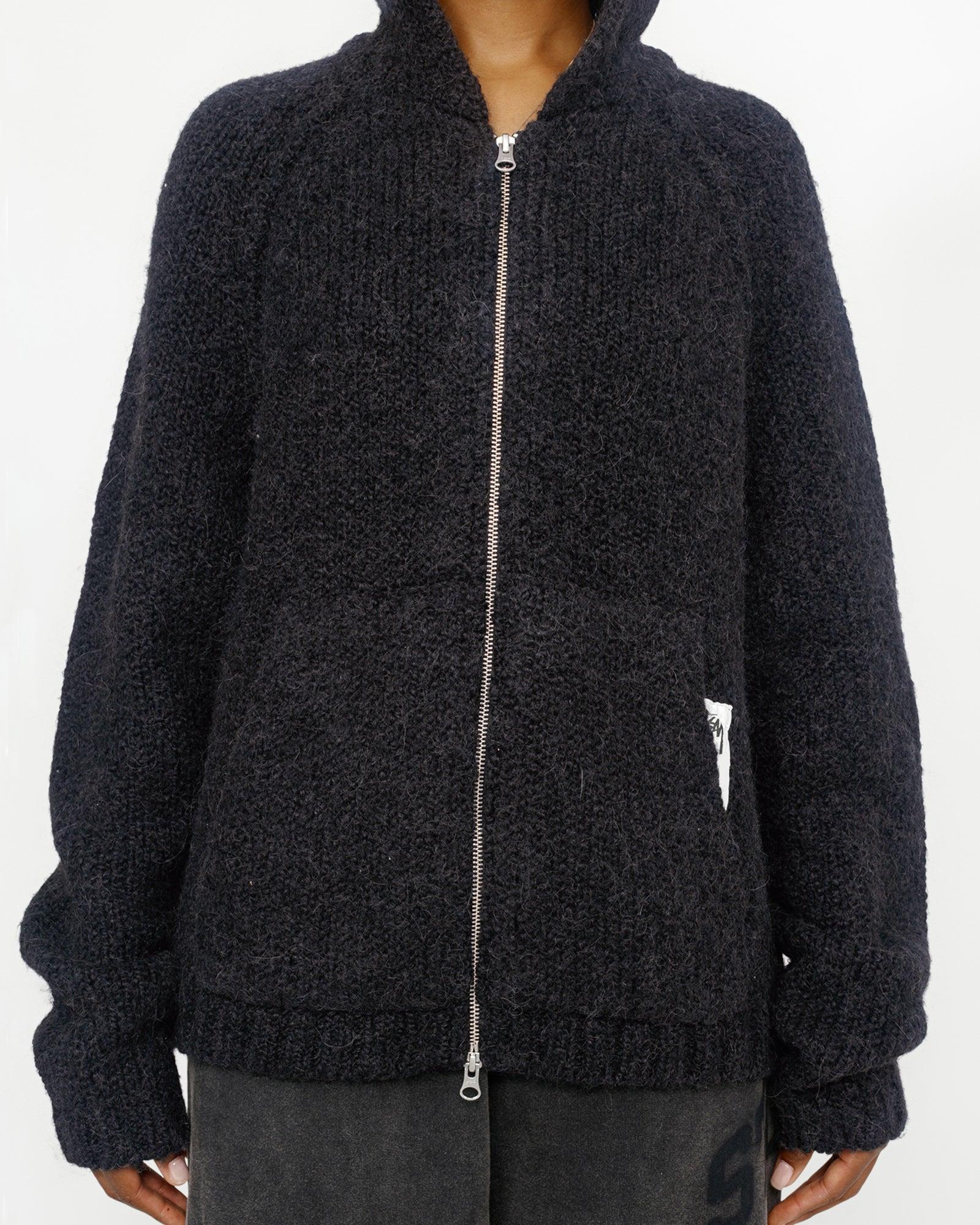 CHUNKY KNIT ZIP HOODIE Male Product Image