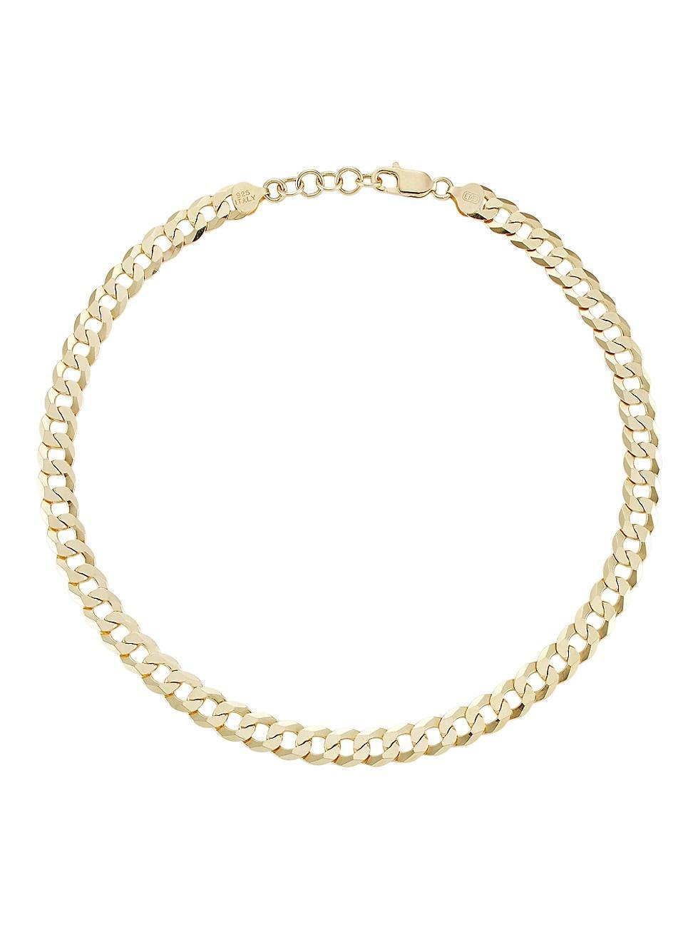 Womens 14K Gold Vermeil Curb Chain Necklace Product Image