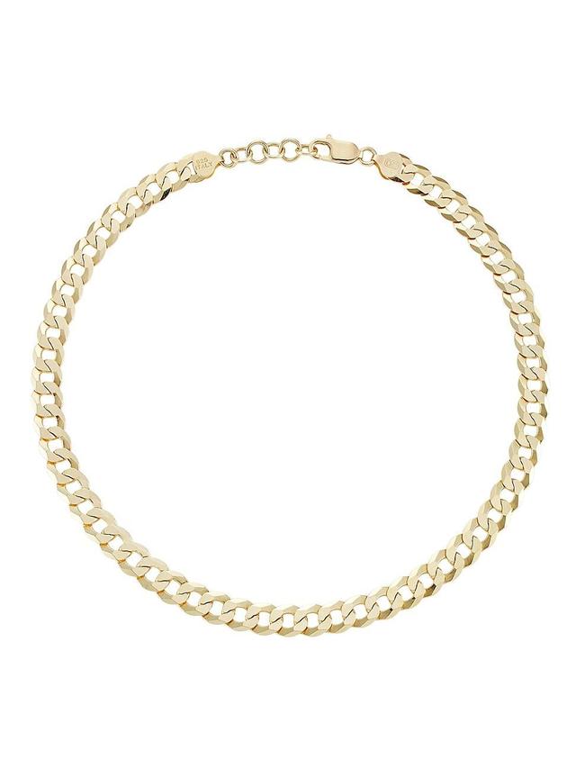 Womens 14K Gold Vermeil Curb Chain Necklace Product Image