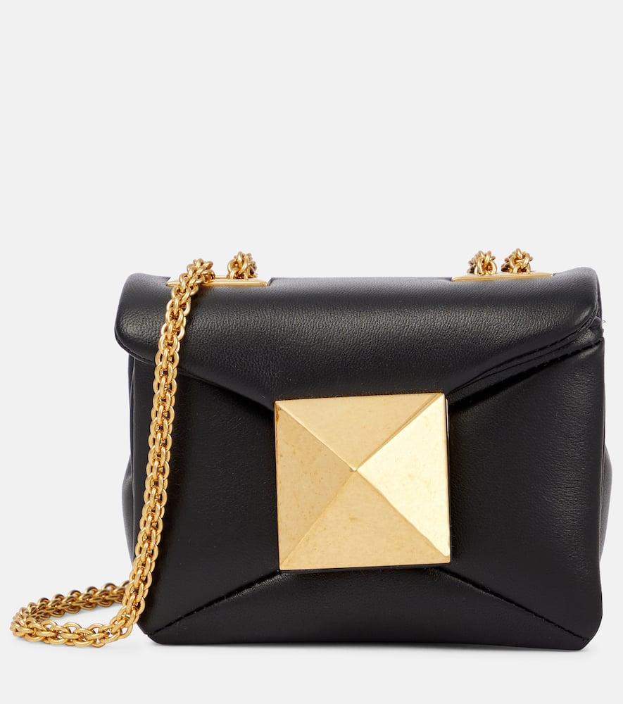 VALENTINO GARAVANI One Stud Micro Leather Crossbody Bag In Gold Product Image