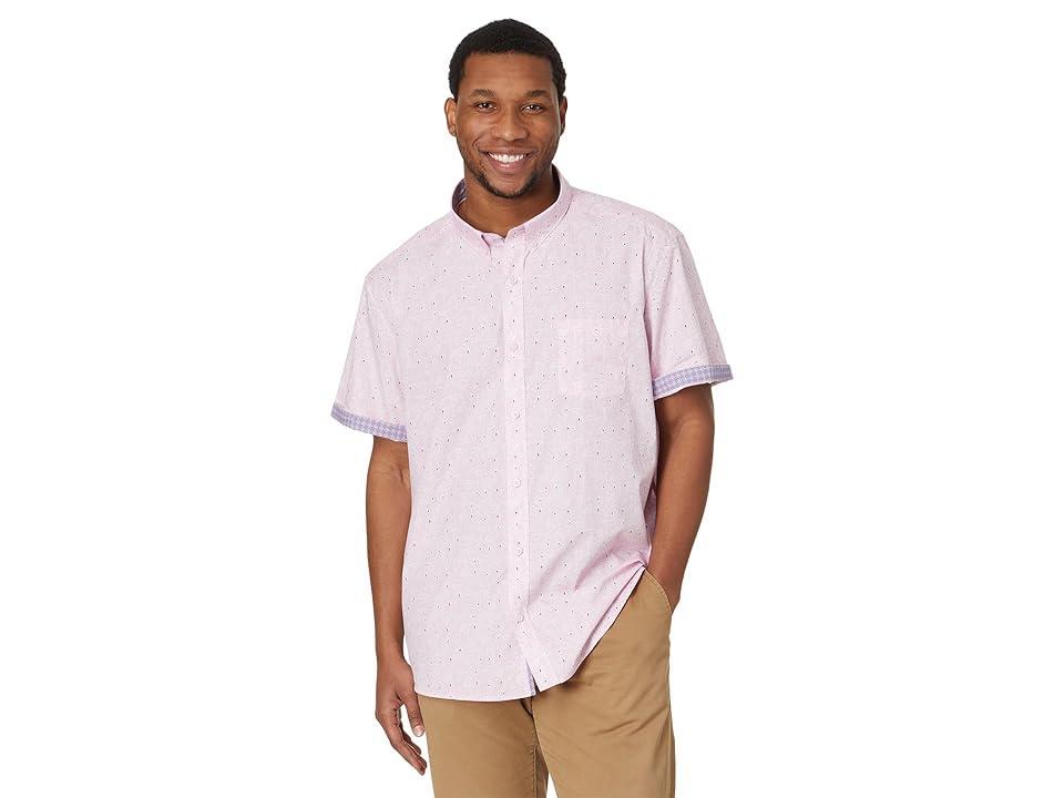 Johnston & Murphy Short Sleeve Flamingo Print Shirt Men's Short Sleeve Knit Product Image