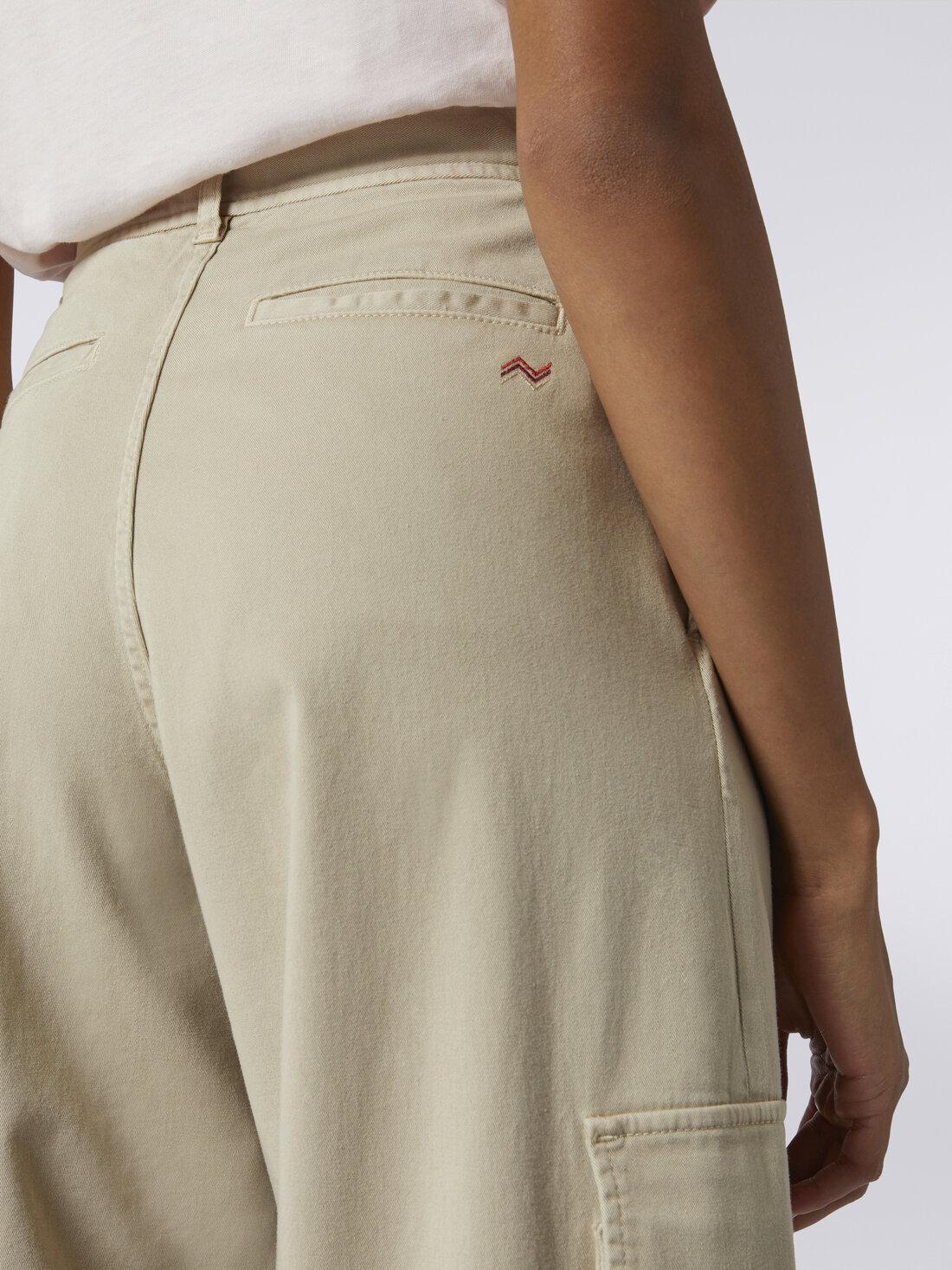 Cotton cargo trousers Silver | Missoni Product Image