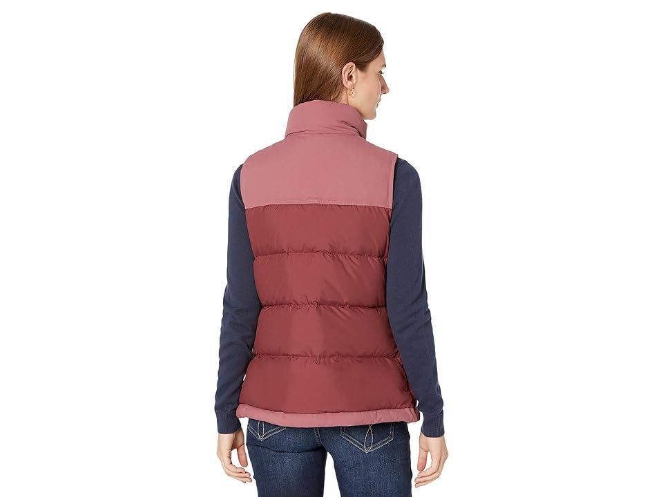 L.L.Bean Mountain Classic Down Vest Color-Block (Burgundy/Light Rosewood) Women's Clothing Product Image