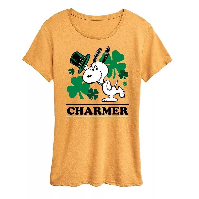 Womens Peanuts Snoopy Charmer Graphic Tee Product Image