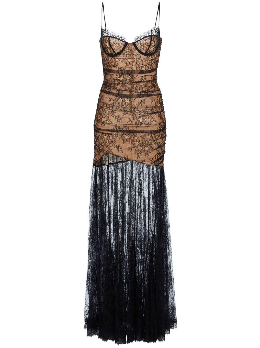 Aliza lace detailing long dress Product Image