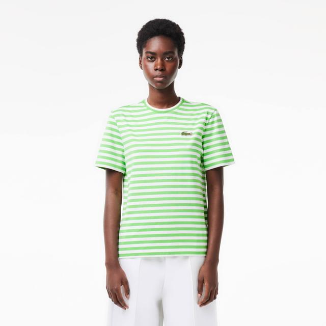 Loose Fit Striped Cotton T-shirt Product Image