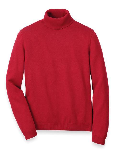 Supima Cotton Turtleneck - Red Product Image