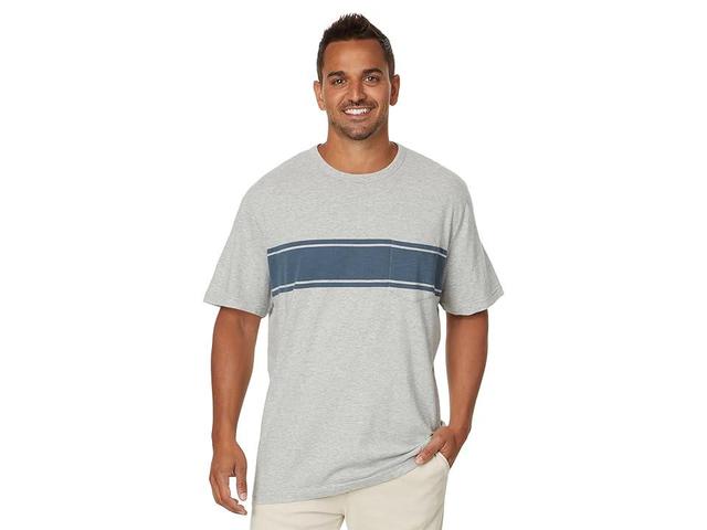 Faherty Surf Stripe Sunwashed Tee (Heather Grey) Men's T Shirt Product Image