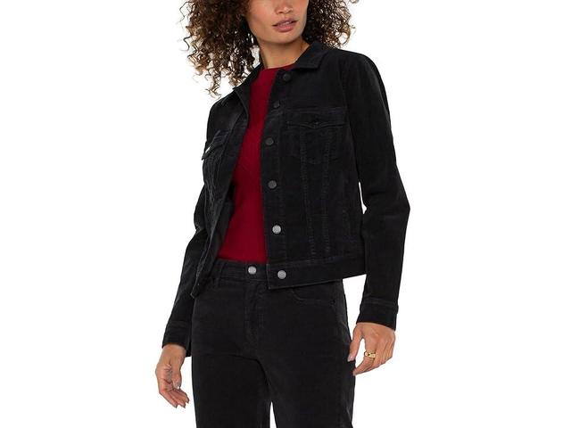 Liverpool Los Angeles Classic Jacket Stretch Corduroy (Onyx) Women's Vest Product Image