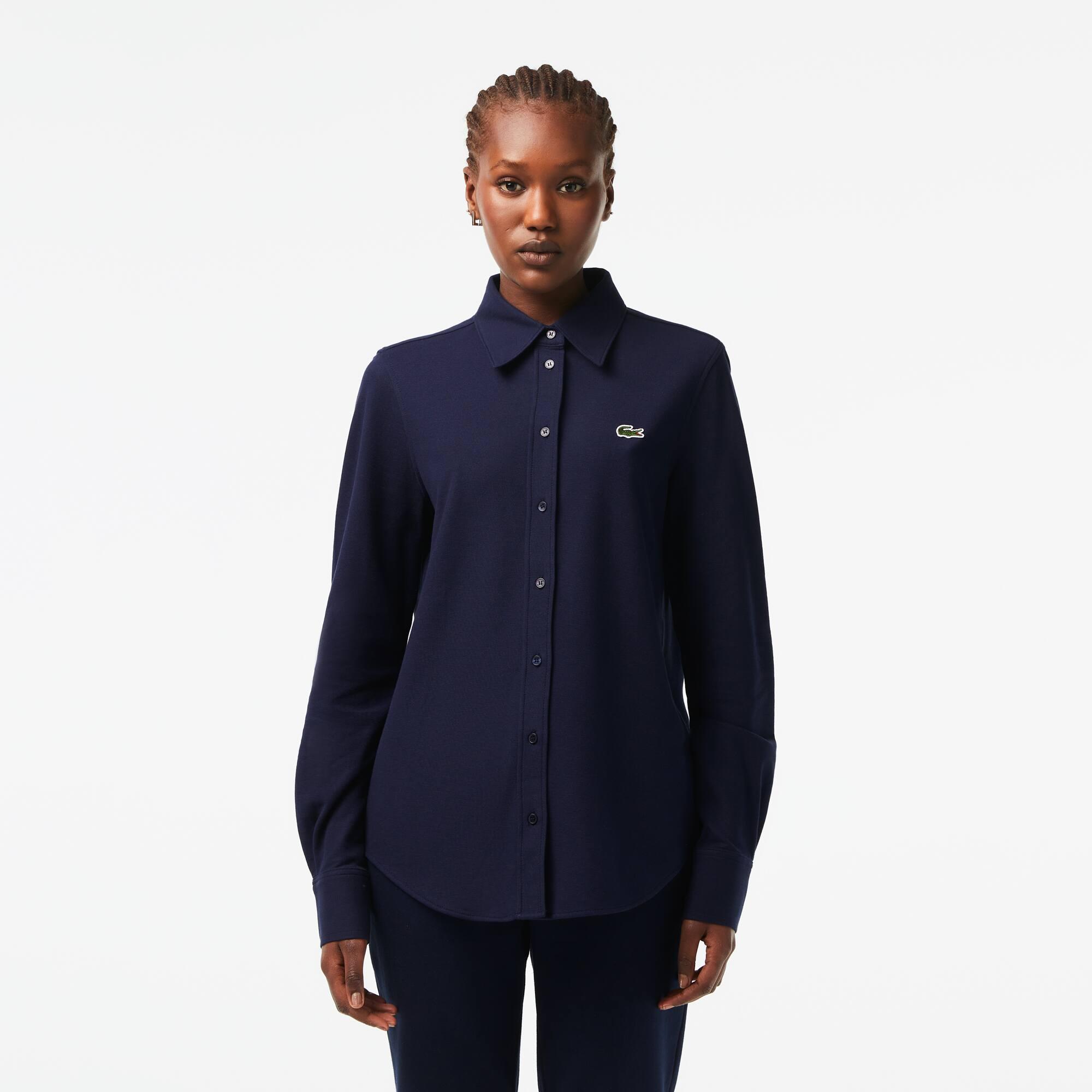 Women's Lacoste French Collar Cotton Piqué Shirt Product Image