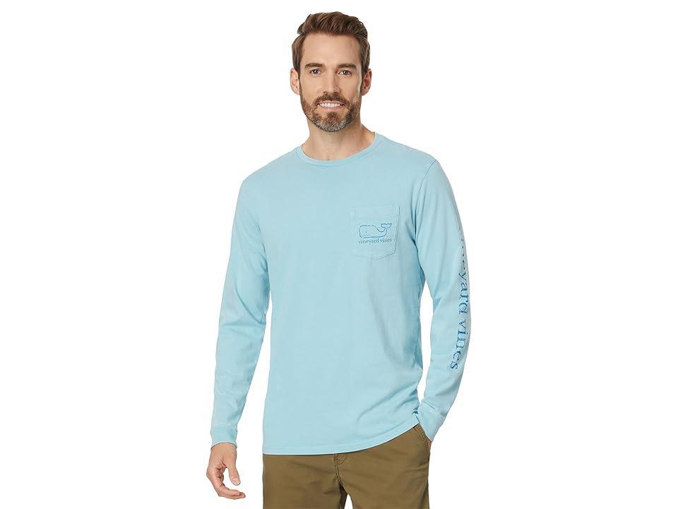 Vineyard Vines Heritage Wash VV Long Sleeve Tee (Cape ) Men's T Shirt Product Image