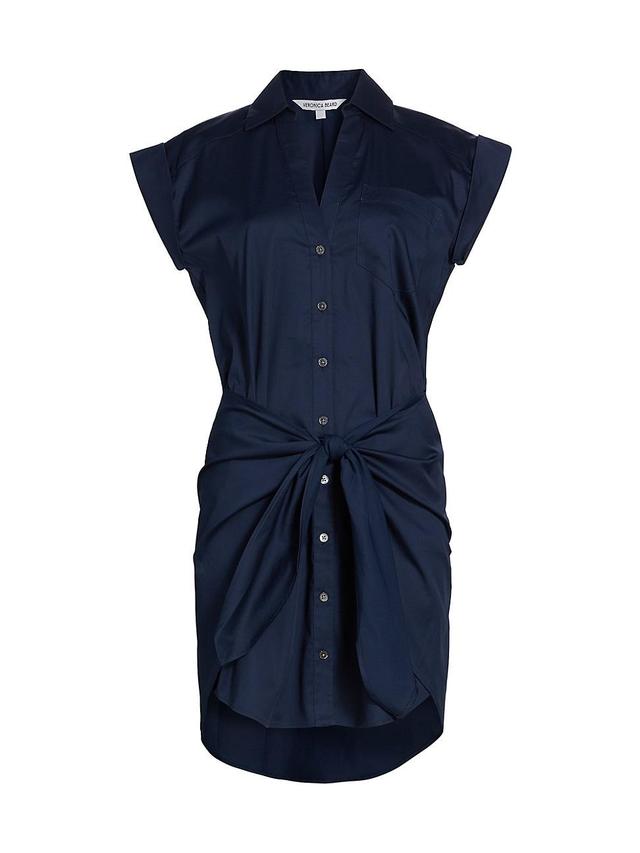 Womens Aimee Cotton-Blend Tie-Waist Shirtdress Product Image