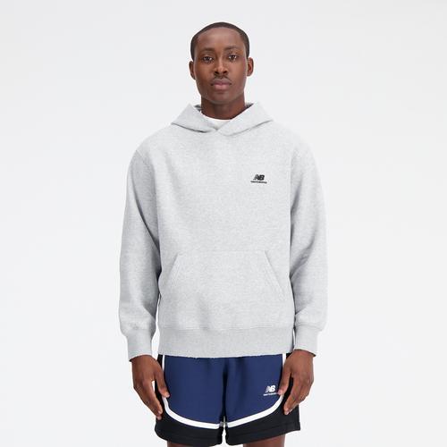 New Balance Mens Hoops Hoodie - Grey/Black Product Image