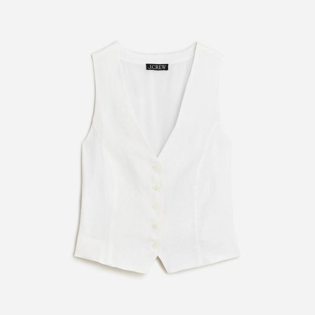 Slim-fit linen vest Product Image