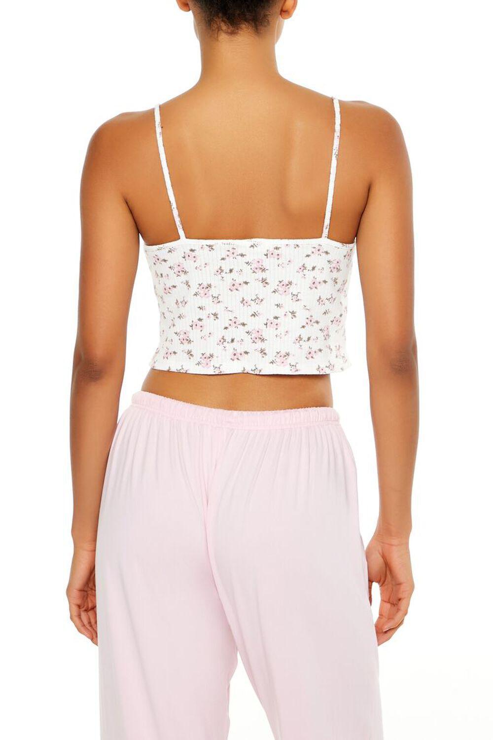 Ditsy Floral Cropped Pajama Cami | Forever 21 Product Image