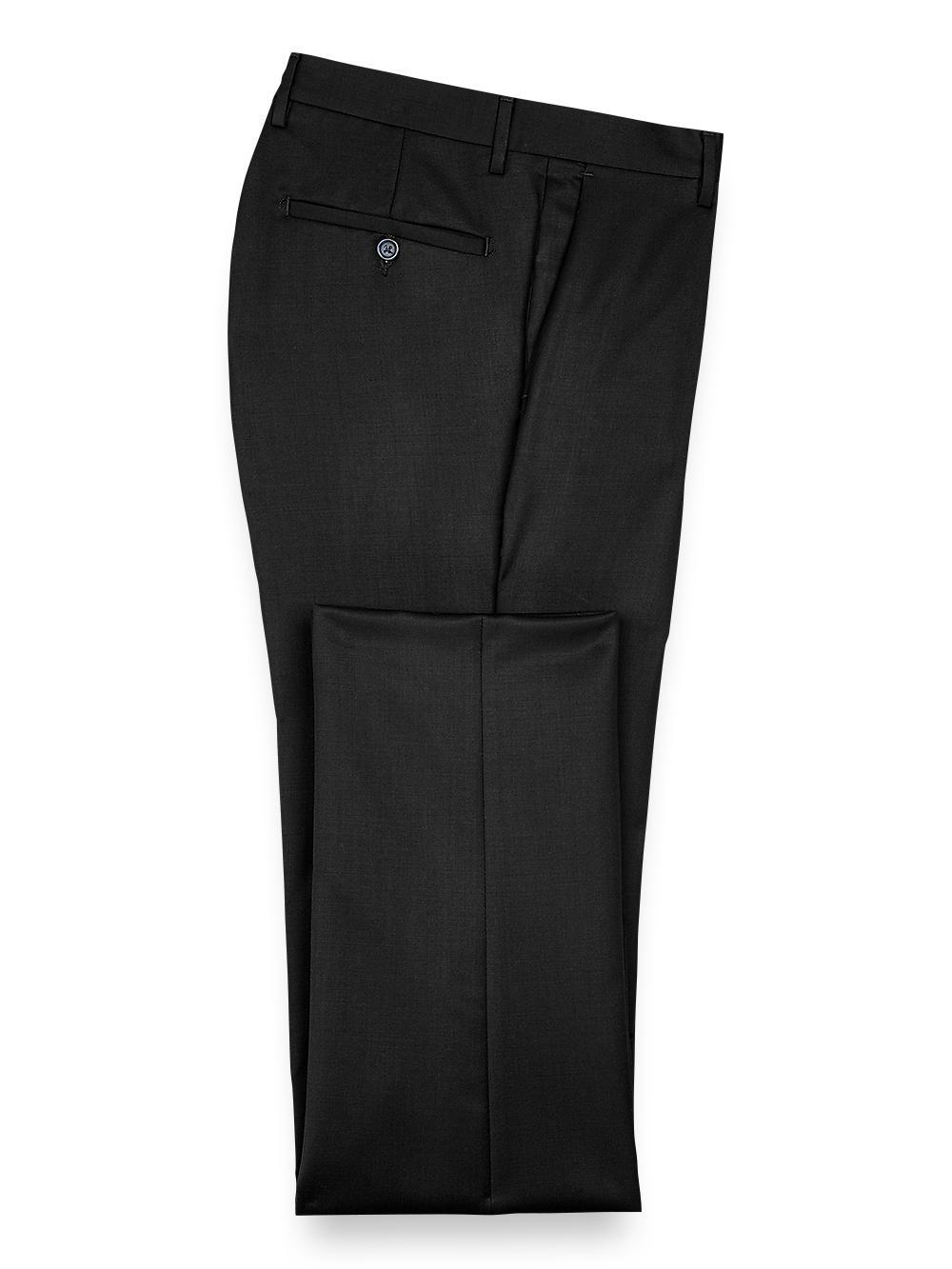 Classic Fit Wool Gabardine Flat Front Pants Clearance Product Image