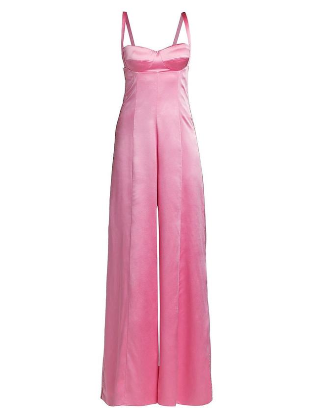 Womens Silk Wide-Leg Jumpsuit Product Image