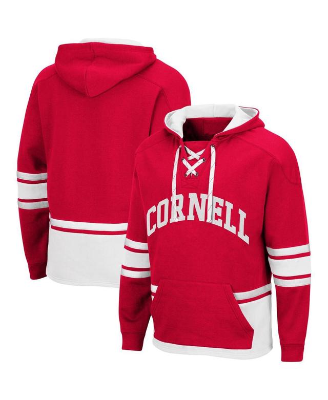 Mens Colosseum Red Cornell Big Red Lace Up 3.0 Pullover Hoodie Product Image