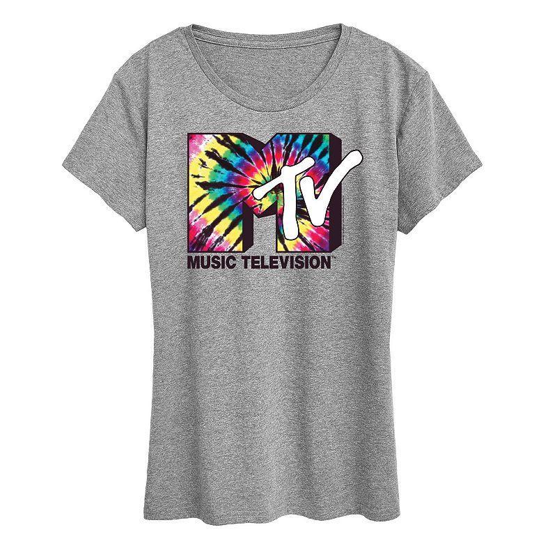 Womens MTV Tie Dye Logo Graphic Tee, Girls Product Image