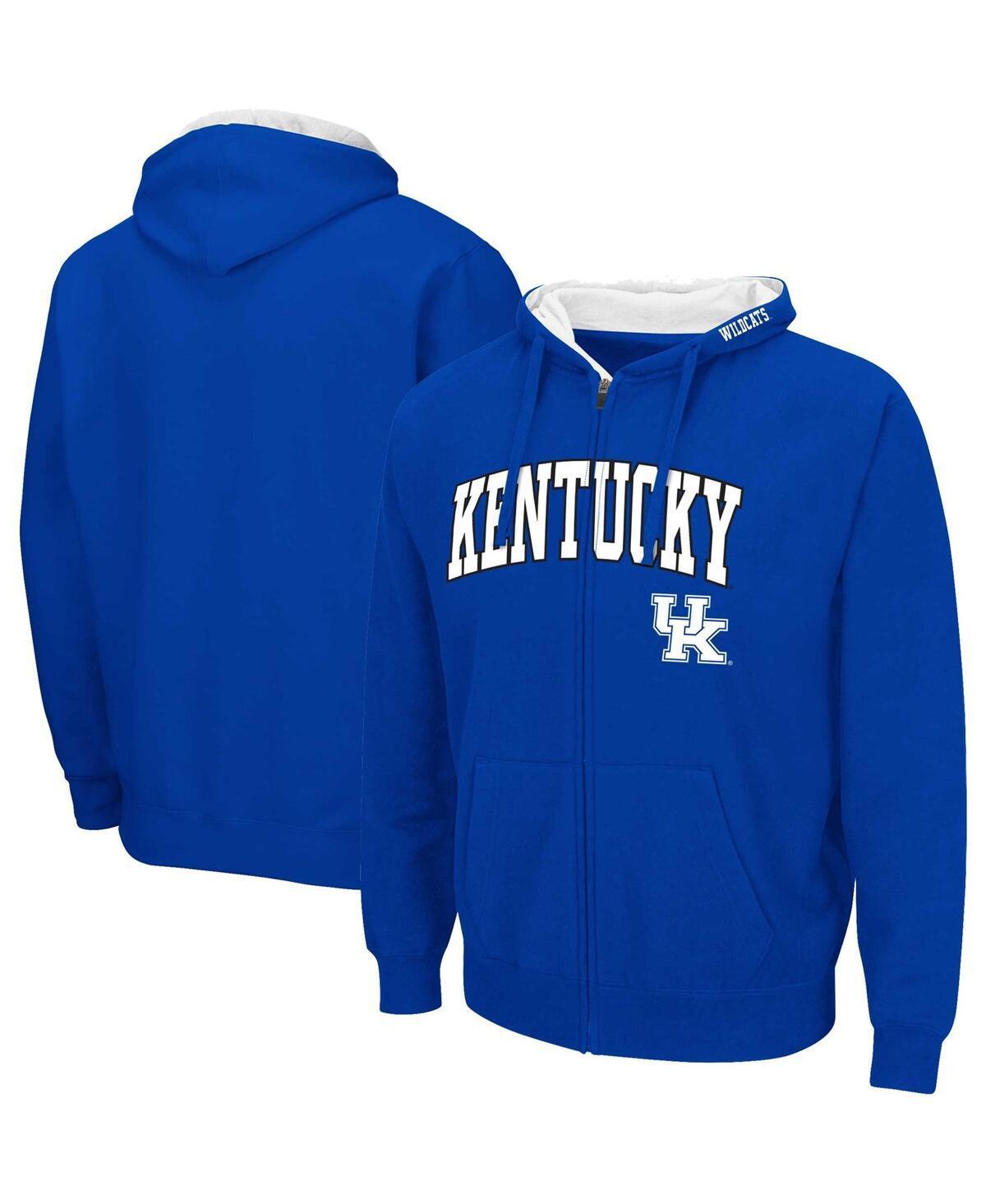 Mens Colosseum Royal Kentucky Wildcats Arch & Team Logo 3.0 Full-Zip Hoodie Product Image