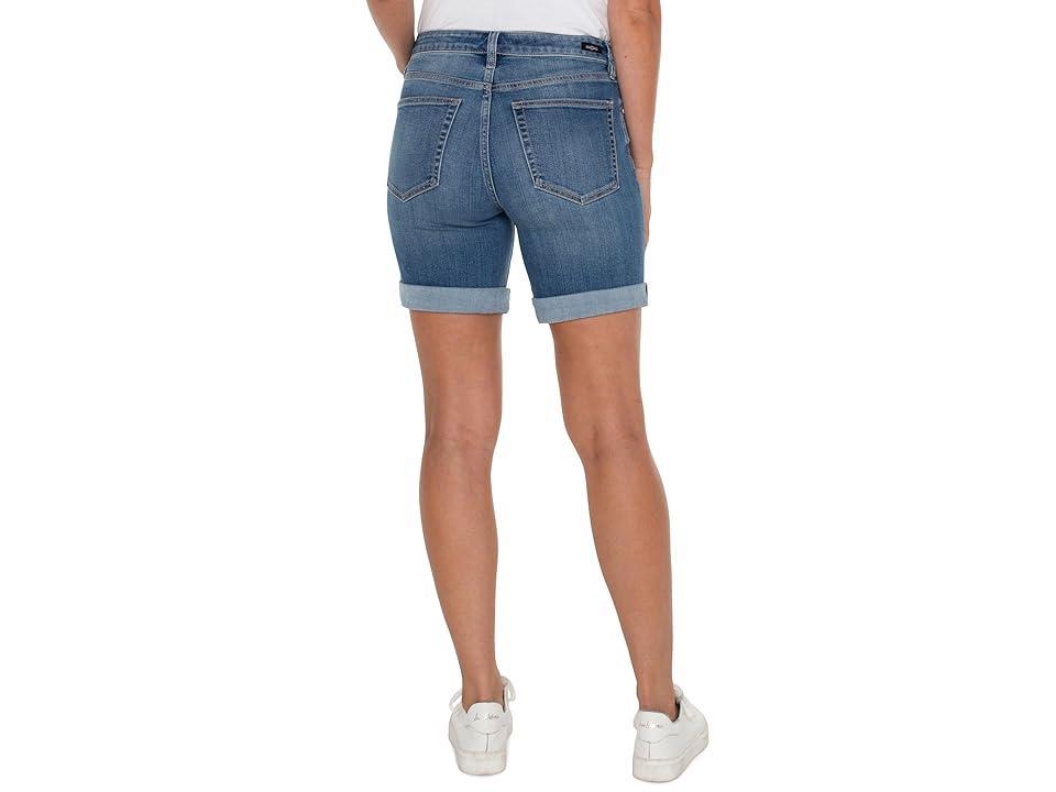 Liverpool Los Angeles Marley Cuffed Girlfriend Denim Shorts Product Image