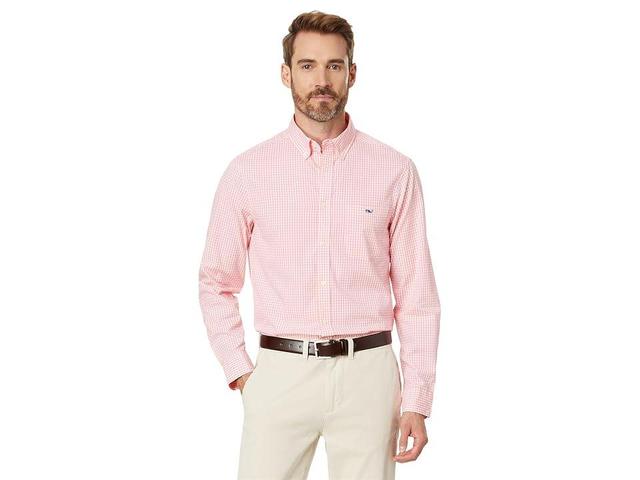 Vineyard Vines Clssc Fit Gingham Poplin Shirt (Cayman Plaid) Men's Jacket Product Image