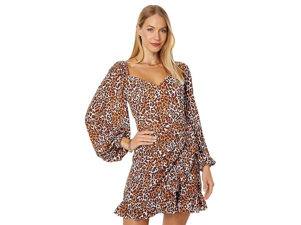 Lilly Pulitzer Lila Long Sleeve Dress (Chocolate My Favorite Spot) Women's Clothing product image