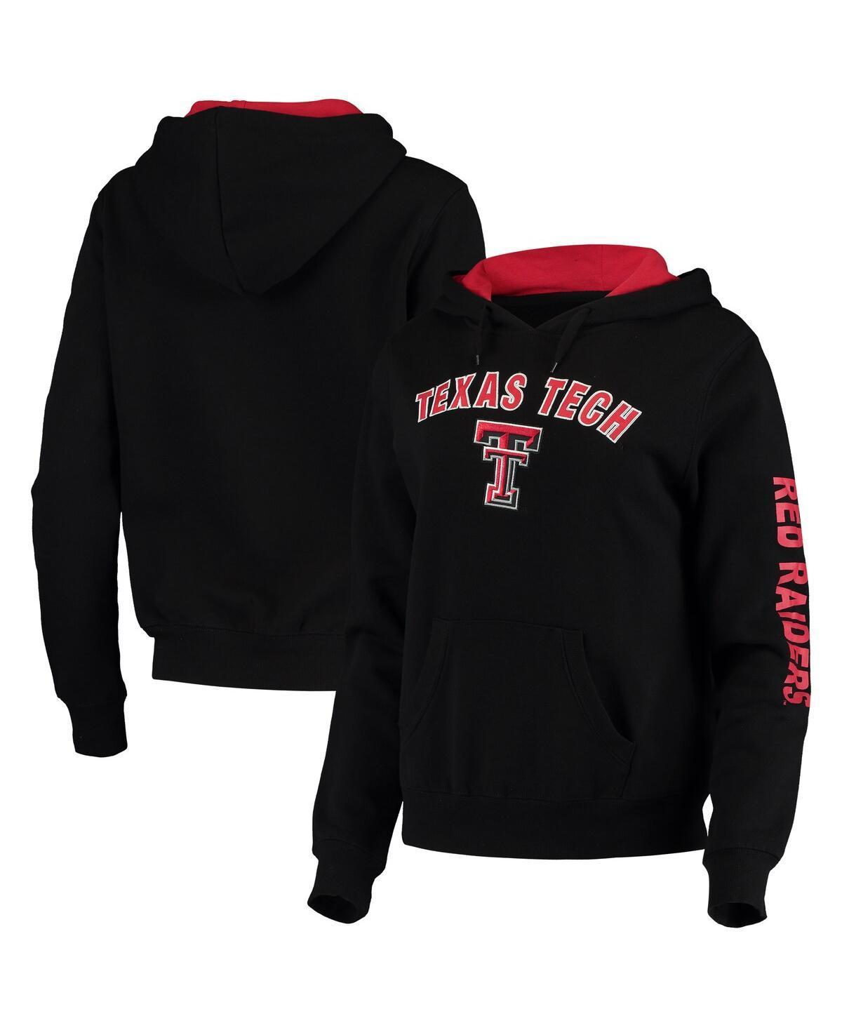 Womens Colosseum Black Texas Tech Red Raiders Loud and Proud Pullover Hoodie Product Image