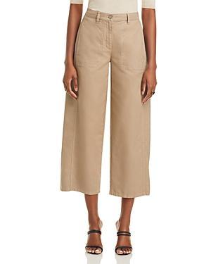 Womens Cotton-Blend Wide-Leg Pants Product Image