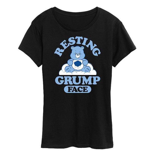 Womens Care Bears Resting Grump Face Graphic Tee, Girls Grey Charcoalgray Product Image