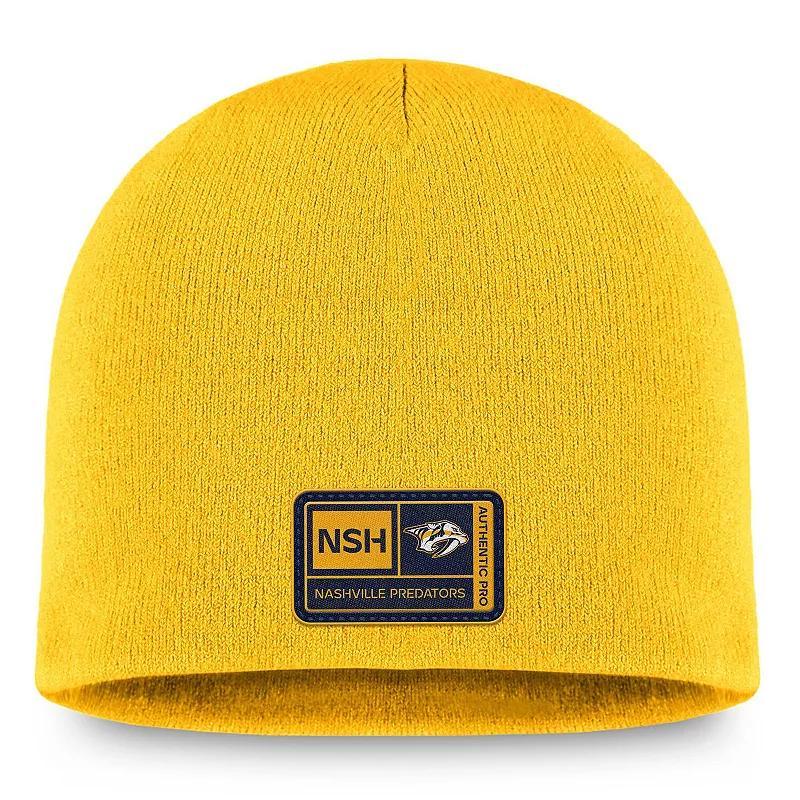 Mens Fanatics Branded Gold Nashville Predators Authentic Pro Training Camp Knit Hat Product Image