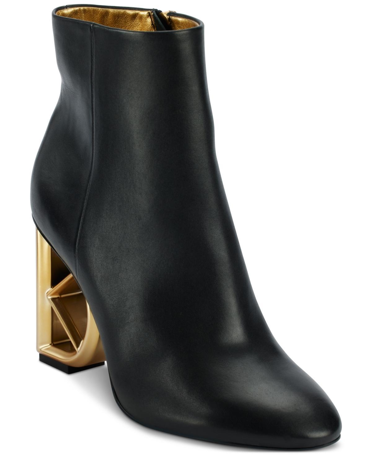 Donna Karan New York Womens Wedge Logo Heel Ankle Booties Product Image