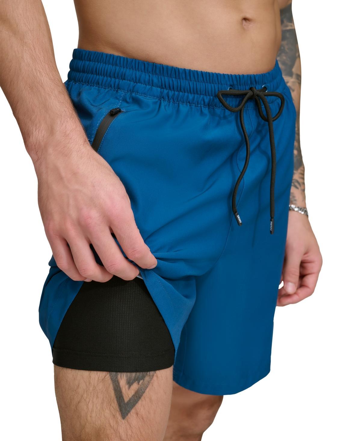 Dkny Mens Core Arch Logo Stretch 7 Volley Shorts Product Image