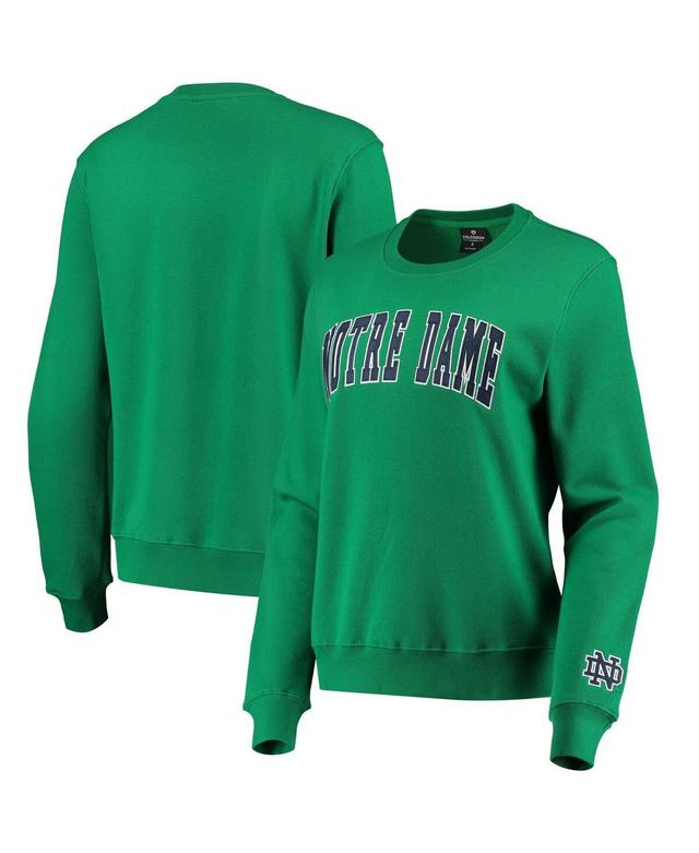 Womens Colosseum Green Notre Dame Fighting Irish Campanile Pullover Sweatshirt Product Image