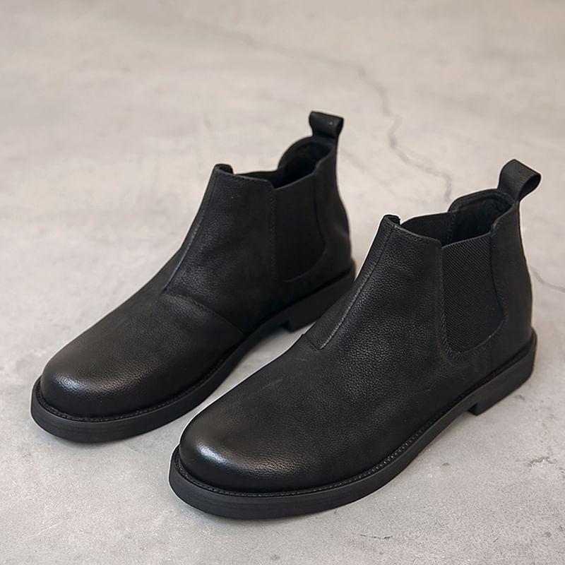 Genuine Leather Ankle Chelsea Boots Product Image